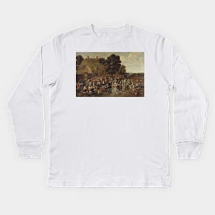 Village Wedding and Open Air Feast by School of Mattheus van Helmont Kids Long Sleeve T-Shirt